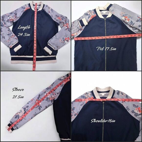 Xhilaration Floral Bomber Jacket(S014)-Size Xs for Women - Picture 7 of 8